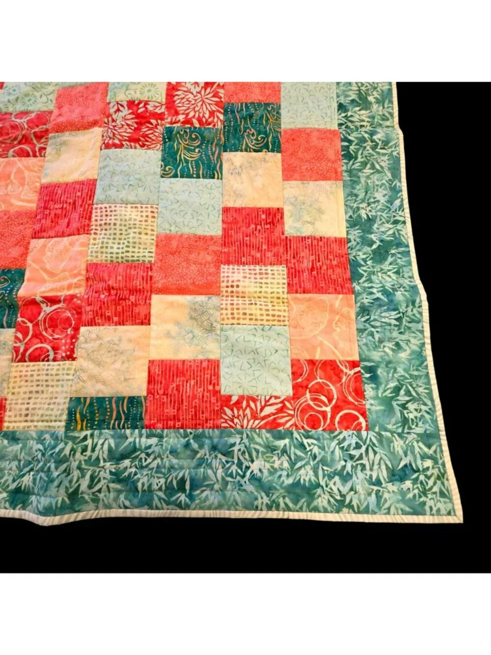 Handmade Patchwork Quilt Tropical Batik 46